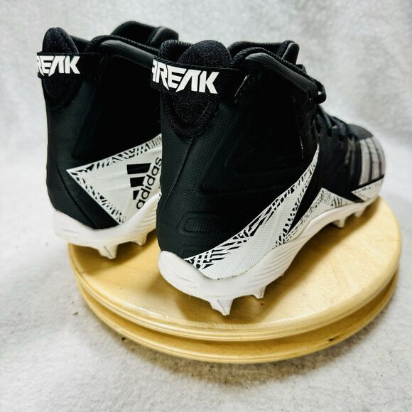 Adidas Freak X MD Football cleats Men’s Size 8.5 Black White Shoes Boots Mid - Picture 5 of 9